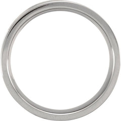 Titanium 6 mm Flat Polished Band Size 8.5