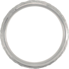 Titanium 7 mm Hammered Finish Beveled-Edge Band  Size 12