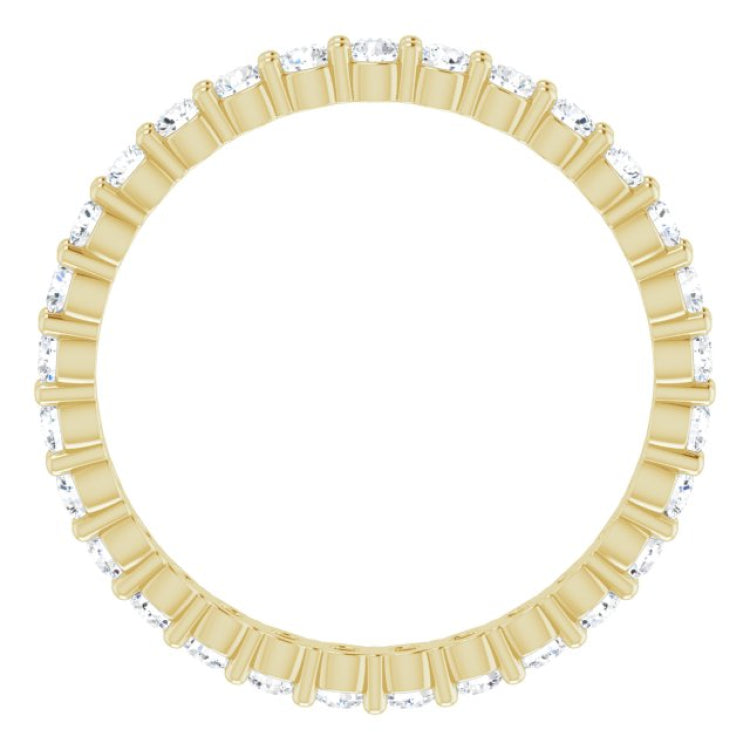 18K Yellow 3/4 CTW Natural Diamond Eternity Band Size 7.5