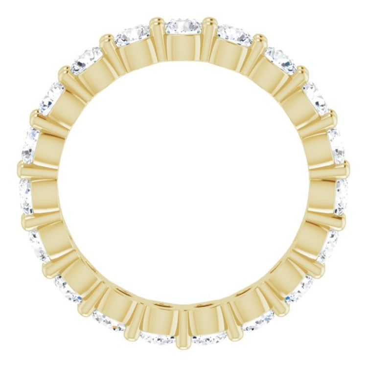 18K Yellow 1 3/4 CTW Natural Diamond Eternity Band Size 6.5