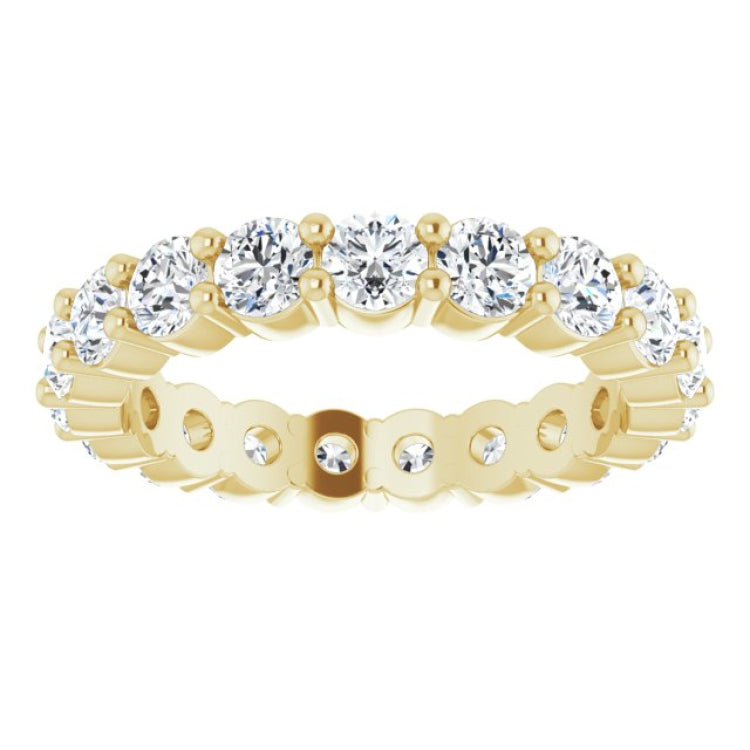 18K Yellow 2 CTW Natural Diamond Eternity Band Size 8.5