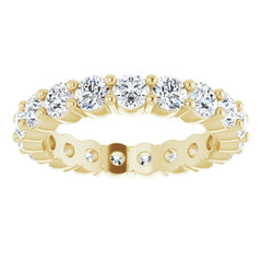 18K Yellow 2 CTW Natural Diamond Eternity Band Size 8.5