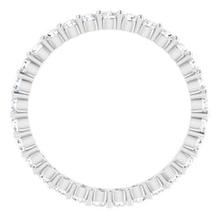 14K White 1/2 CTW Natural Diamond Eternity Band Size 6