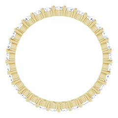 18K Yellow 1/2 CTW Natural Diamond Eternity Band Size 6