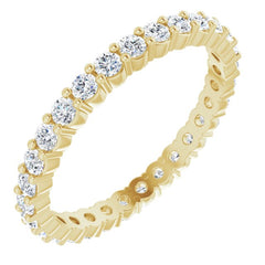 14K Yellow 3/4 CTW Natural Diamond Eternity Band Size 8.5