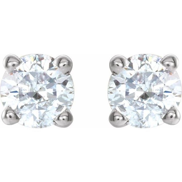 14K White Gold 1/4 CTW Natural Diamond Earrings