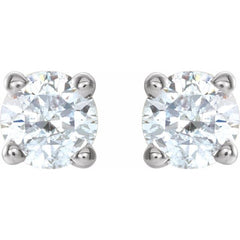 14K White Gold 1/4 CTW Natural Diamond Earrings