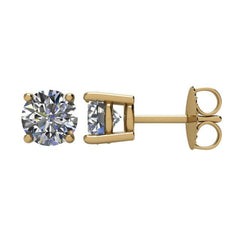 14K Yellow Gold 1 1/2 CTW Natural Diamond Earrings