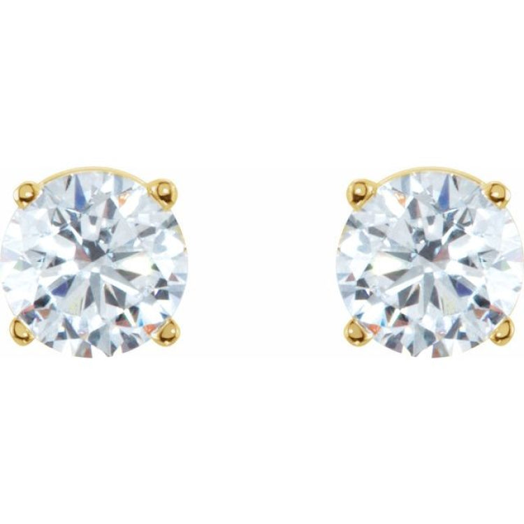 14K Yellow Gold 2 CTW Natural Diamond Earrings