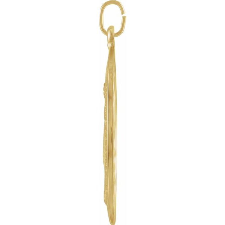 14K Yellow 29x20 mm Oval Miraculous Medal