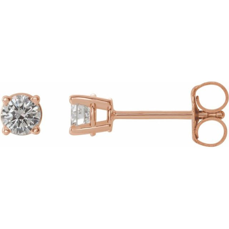 14K Rose 1/3 CTW Natural Diamond Stud Earrings