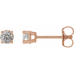 14K Rose Gold 1/3 CTW Natural Diamond Earrings