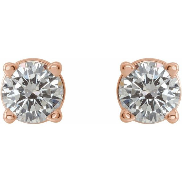 14K Rose 1/3 CTW Natural Diamond Stud Earrings