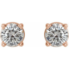 14K Rose 1/3 CTW Natural Diamond Stud Earrings