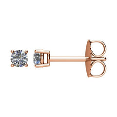 14K Rose 1/5 CTW Natural Diamond Stud Earrings