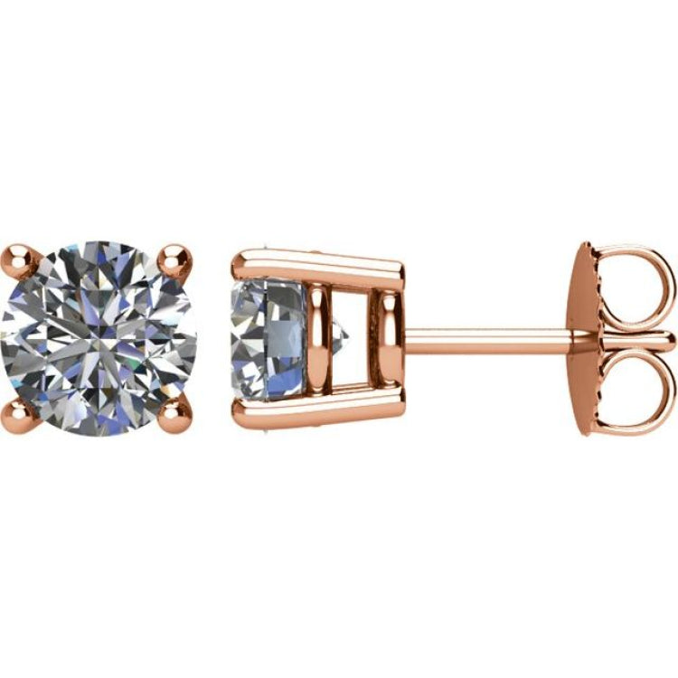 14K Rose Gold 2 CTW Natural Diamond Earrings