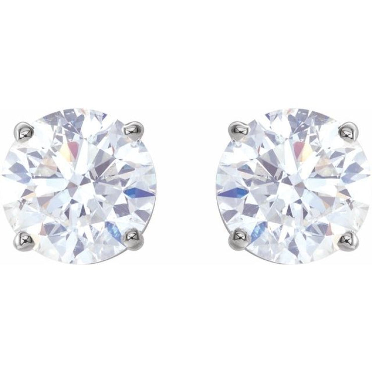 Platinum 2 CTW Natural Diamond Stud Earrings
