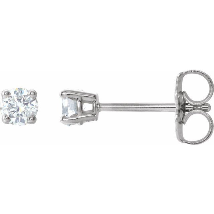 Platinum 1/5 CTW Natural Diamond Stud Earrings