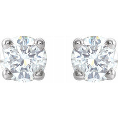 Platinum 1/5 CTW Natural Diamond Stud Earrings