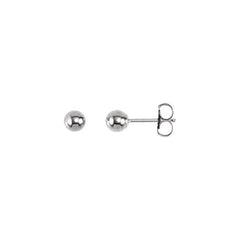 14K White 4 mm Ball Earrings