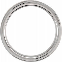 Tungsten 6 mm Beveled-Edge Band Size 7.5