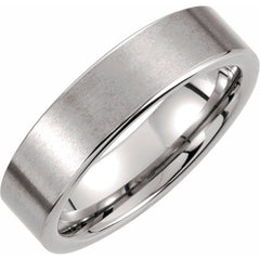 Tungsten 6 mm Flat Satin Band Size 7