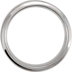 Tungsten 8 mm Beveled-Edge Band with Satin Center Size 8