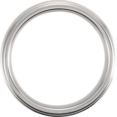 Tungsten 6 mm Satin and Polished Edge Band Size 8