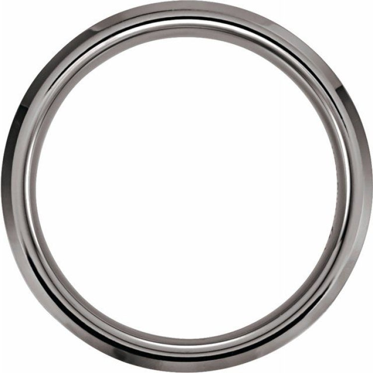 Tungsten 6 mm Satin & Polished Beveled-Edge Band Size 11.5