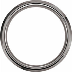 Tungsten 6 mm Satin & Polished Beveled-Edge Band Size 12