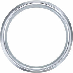 White Tungsten 8 mm Beveled-Edge Comfort-Fit Band Size 13.5