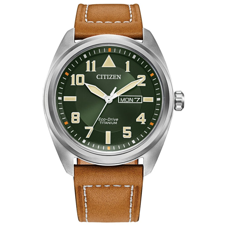 CITIZEN Eco-Drive Weekender Garrison Mens Super Titanium