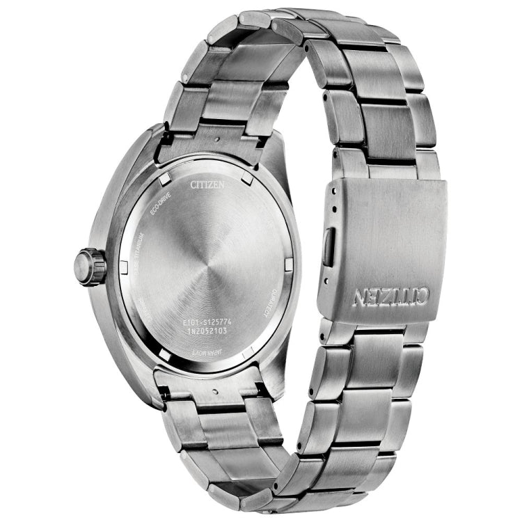 CITIZEN Eco-Drive Weekender Garrison Mens Super Titanium