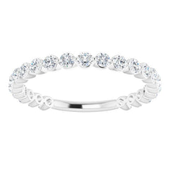 14K White 3/4 CTW Lab-Grown Diamond Anniversary Band