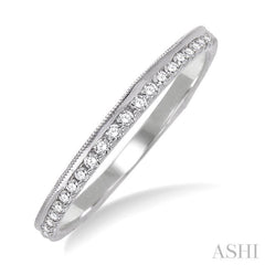 1/6 Ctw Round Cut Diamond Wedding Band in 14K White Gold