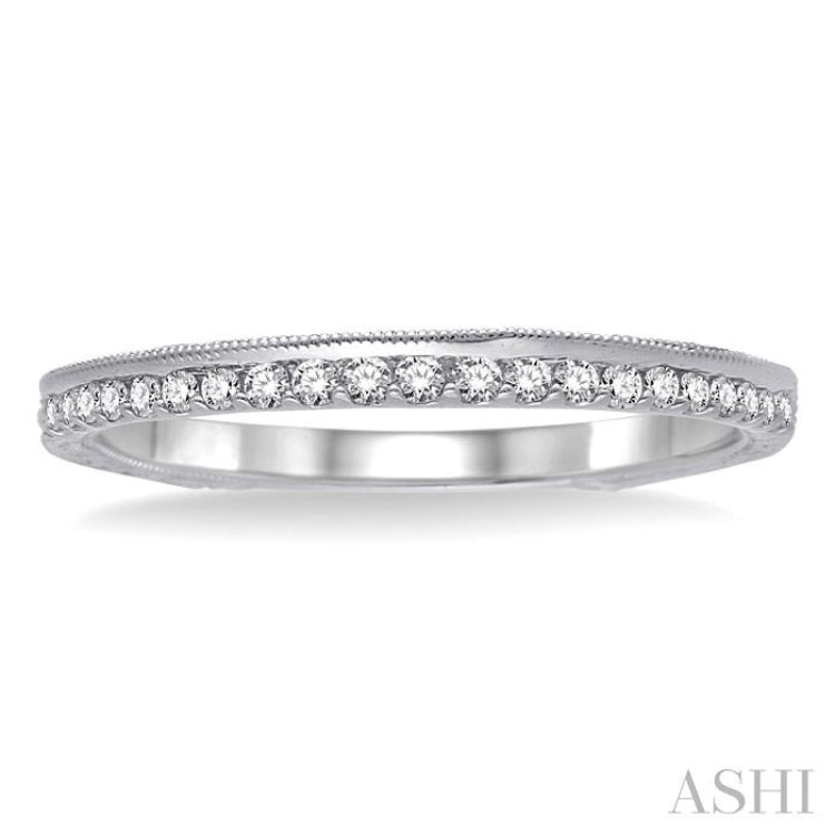 1/6 Ctw Round Cut Diamond Wedding Band in 14K White Gold