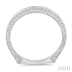 1/6 Ctw Round Cut Diamond Wedding Band in 14K White Gold