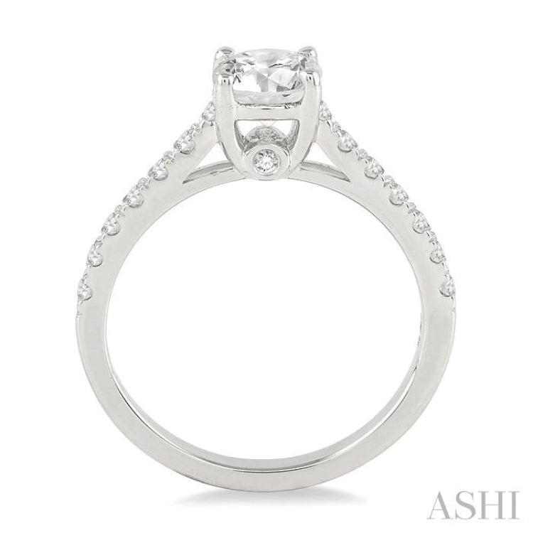 1/3 Ctw Diamond Semi-Mount Engagement Ring in 14K White Gold