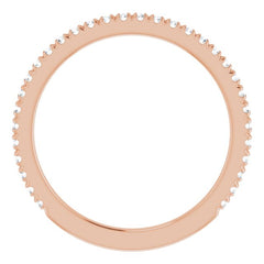14K Rose 1/3 CTW Natural Diamond French-Set Anniversary Band
