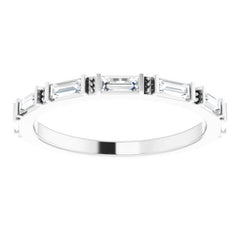 14K White 3/8 CTW Natural Diamond Anniversary Band