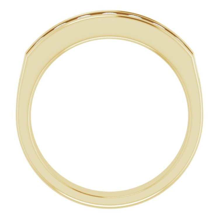 14K Yellow 7/8 CTW Natural Diamond Band