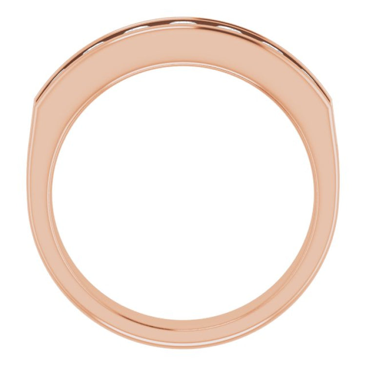 14K Rose 1 CTW Natural Diamond Band