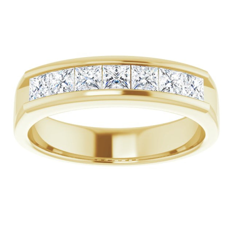 14K Yellow 1 1/8 CTW Natural Diamond Band