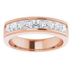 14K Rose 1 3/4 CTW Natural Diamond Band
