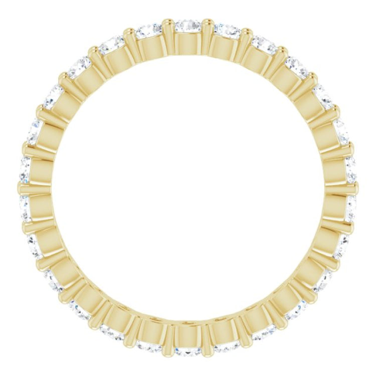 14K Yellow 3/4 CTW Lab-Grown Diamond Eternity Band Size 7