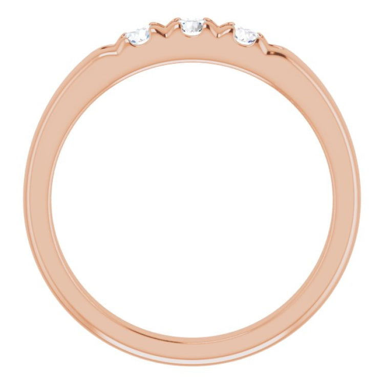 14K Rose 1/3 CTW Lab-Grown Diamond Anniversary Band