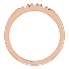 14K Rose 1/3 CTW Lab-Grown Diamond Anniversary Band