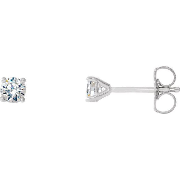 14K White Gold 1/8 CTW Natural Diamond Cocktail-Style Earrings