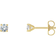 14K Yellow Gold 1/8 CTW Natural Diamond Cocktail-Style Earrings