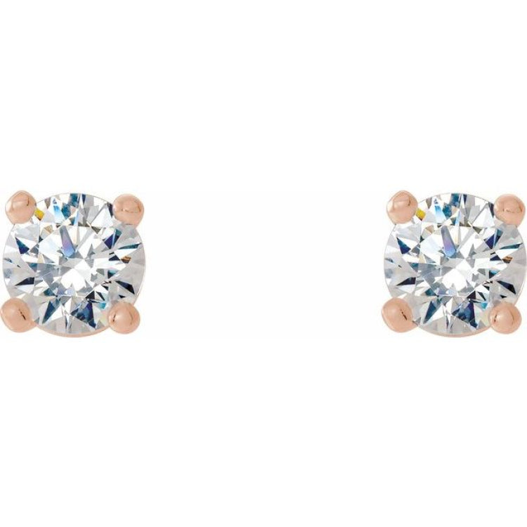 14K Rose Gold 1/8 CTW Natural Diamond Cocktail-Style Earrings
